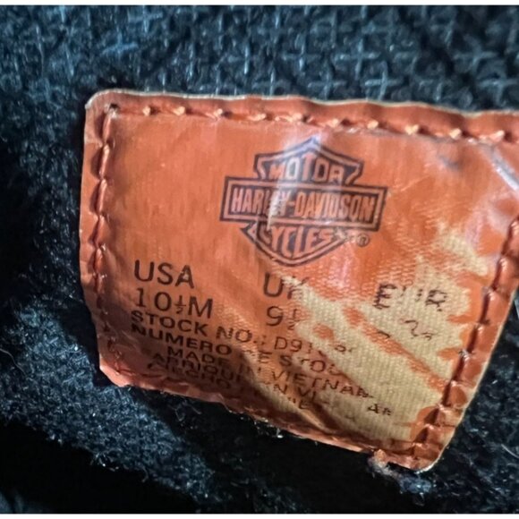 Harley-Davidson Men's Black Leather Boots with Silver Accents - Picture 9 of 10